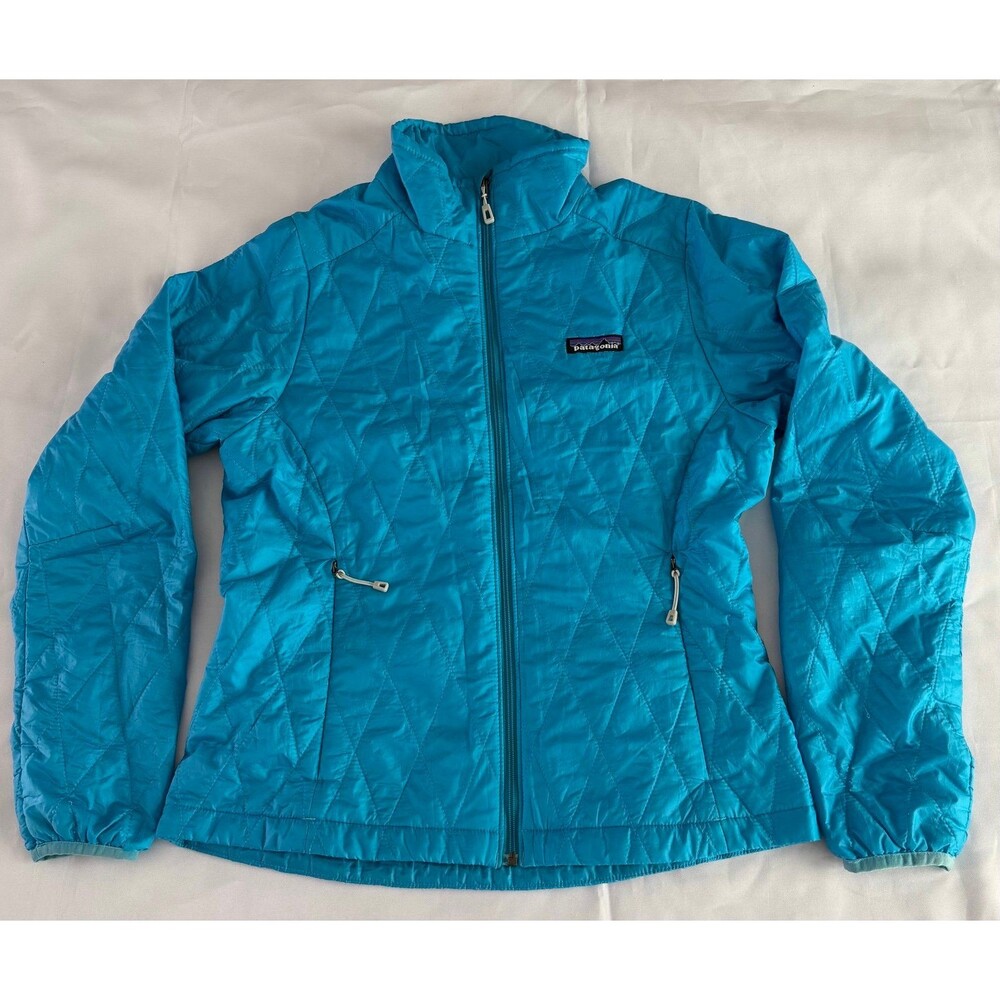 Patagonia Nano Puff Full Zip Quilted Puffer Jacket Women's XS Blue
